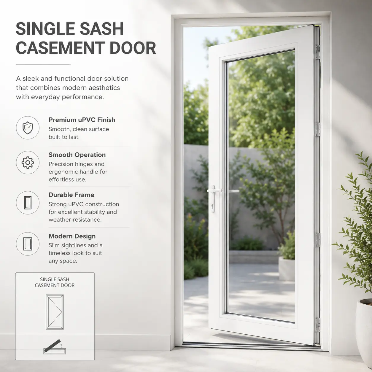 Premium UPVC Casement Doors by Chendur UPVC Windows