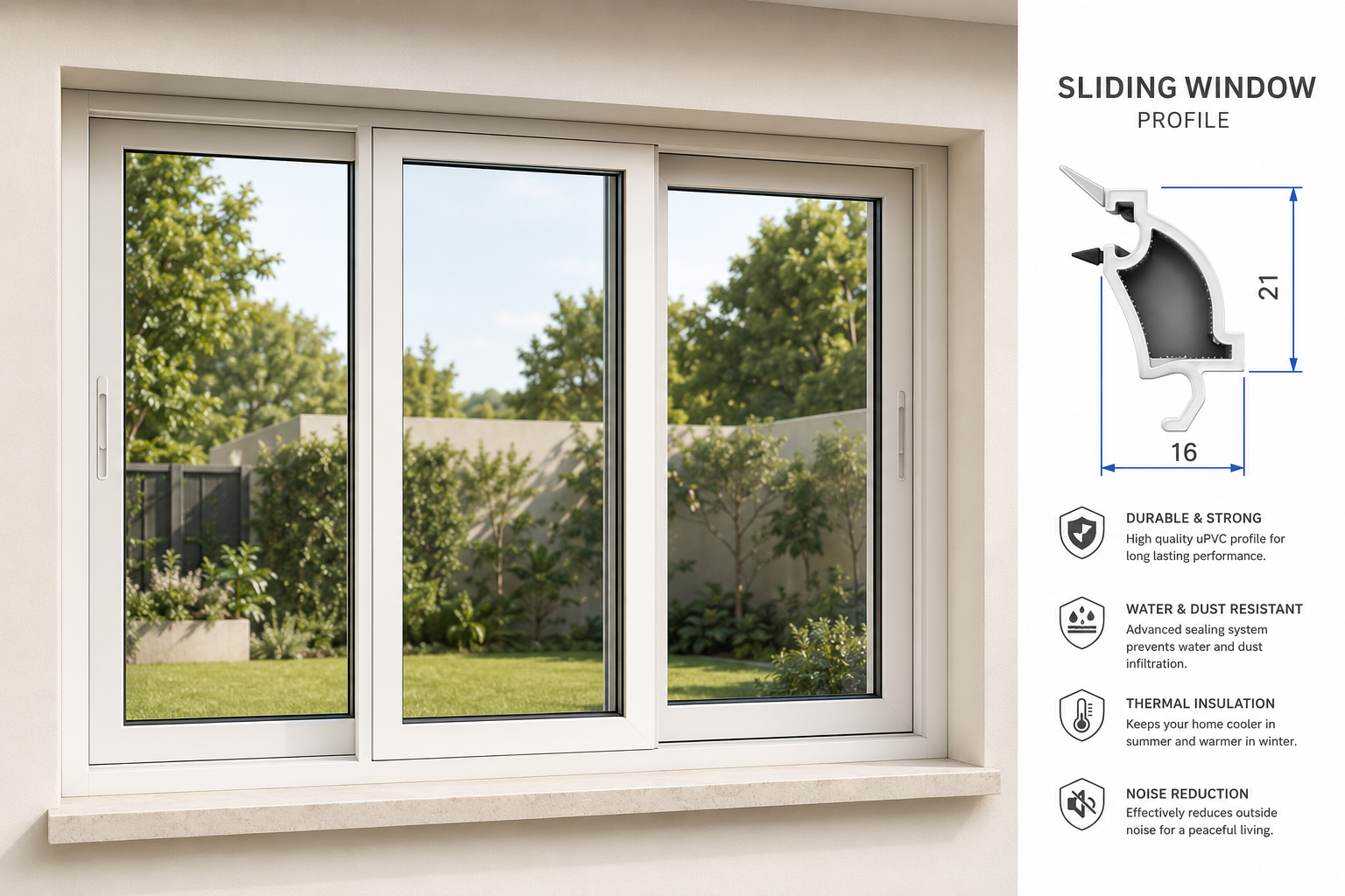 Why choose Chendur UPVC Sliding Windows